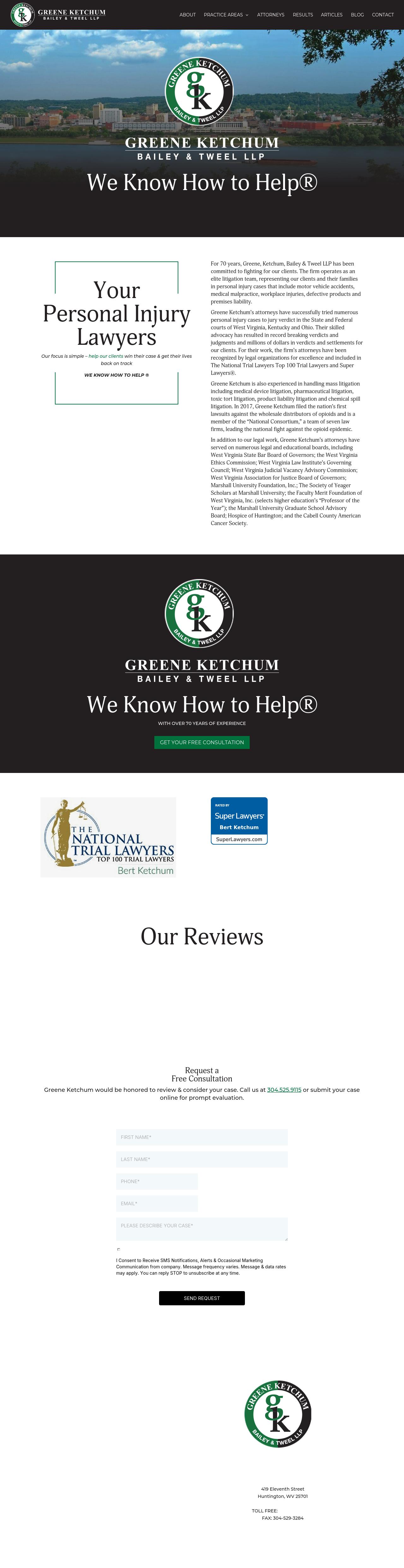 Greene Ketchum Farrell, Bailey & Tweel - Huntington WV Lawyers