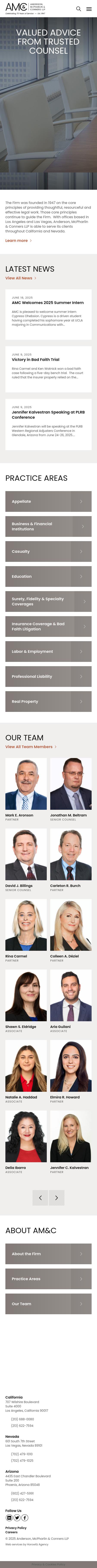 Anderson, McPharlin & Conners LLP - Los Angeles CA Lawyers