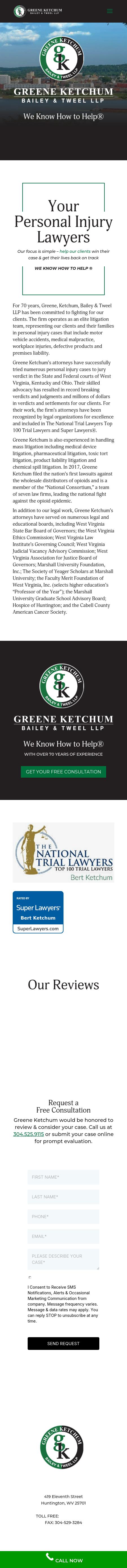 Greene Ketchum Farrell, Bailey & Tweel - Huntington WV Lawyers