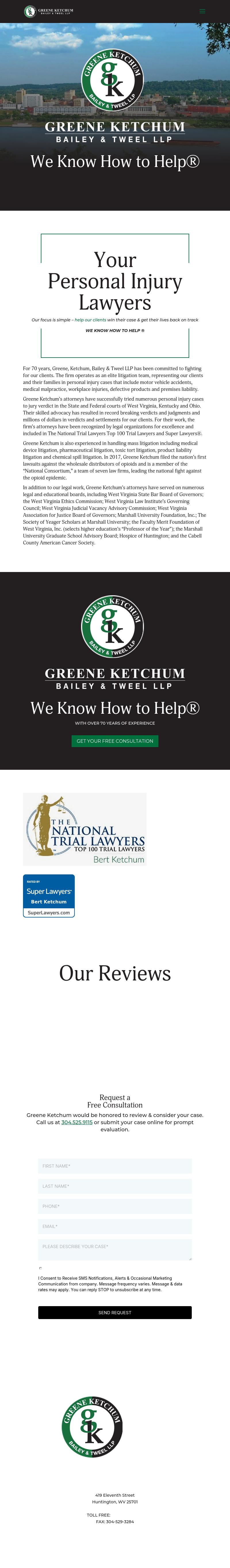 Greene Ketchum Farrell, Bailey & Tweel - Huntington WV Lawyers